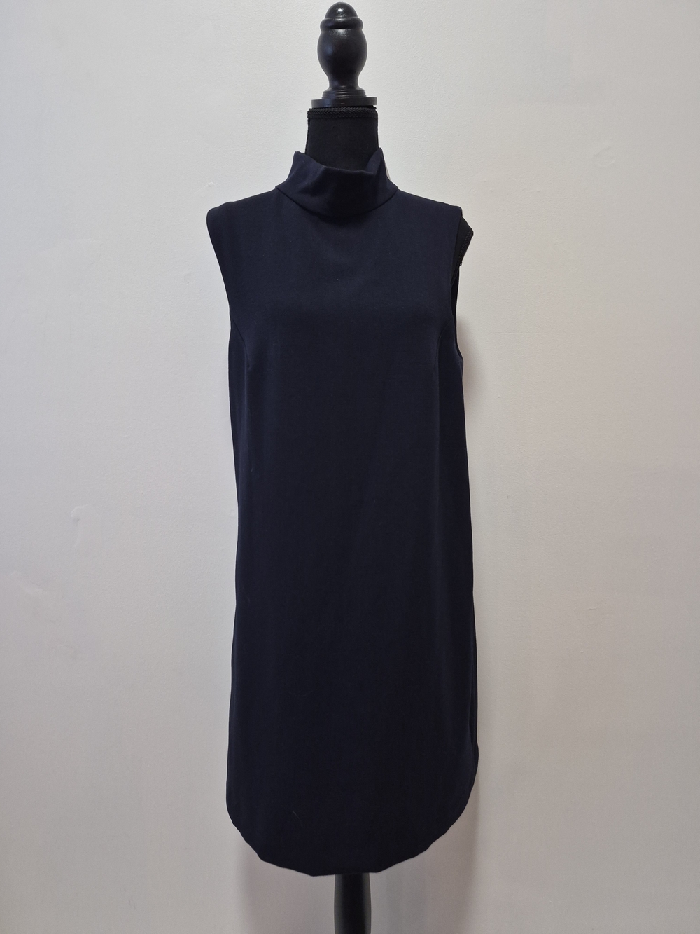 Oak + Fort Sleeveless Mock Neck Shift Dress - Navy
